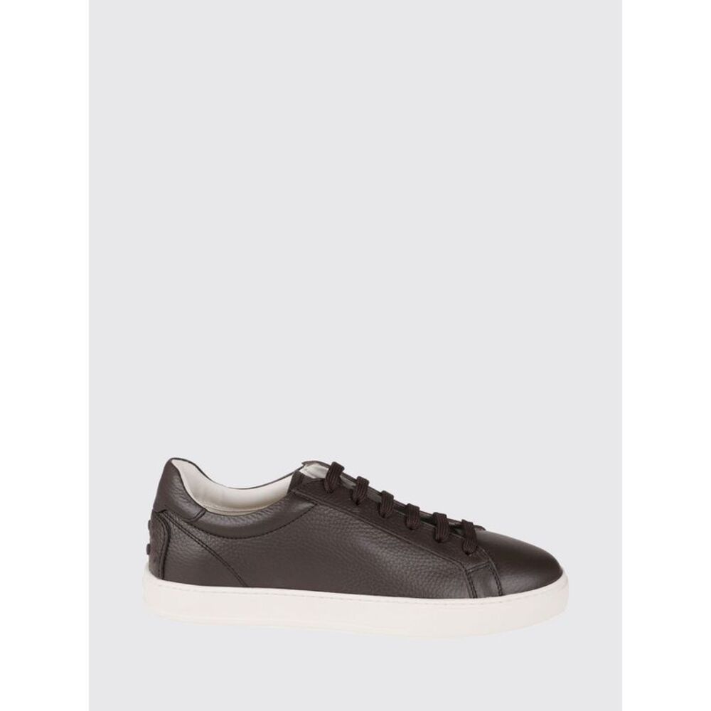 Tod's Men Tod's Low-Top Hammered Calfskin Sneakers With Heel Rubber Pebbles